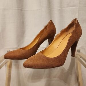 Crown Vintage Alexandria Brown Suede Women's Heels